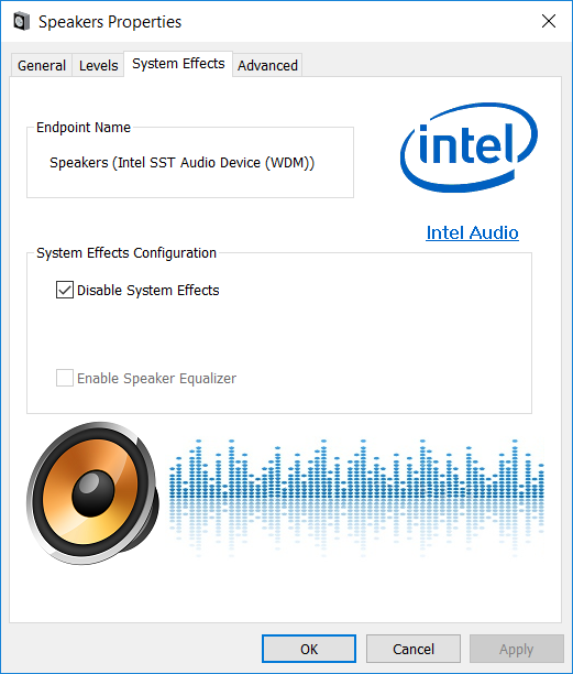 intel sst audio driver windows 10